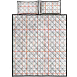 White Halloween Tattersall Pattern Print Quilt Bed Set