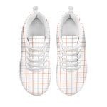 White Halloween Tattersall Pattern Print White Sneakers