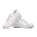 White Halloween Tattersall Pattern Print White Sneakers