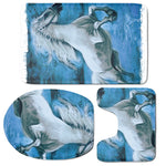 White Horse Painting Print 3 Piece Bath Mat Set
