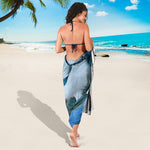 White Horse Painting Print Beach Sarong Wrap