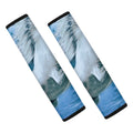 White Horse Painting Print Car Seat Belt Covers