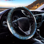White Horse Painting Print Car Steering Wheel Cover