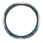 White Horse Painting Print Car Steering Wheel Cover