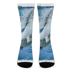 White Horse Painting Print Crew Socks