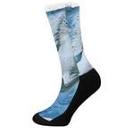 White Horse Painting Print Crew Socks
