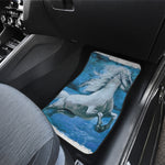 White Horse Painting Print Front Car Floor Mats