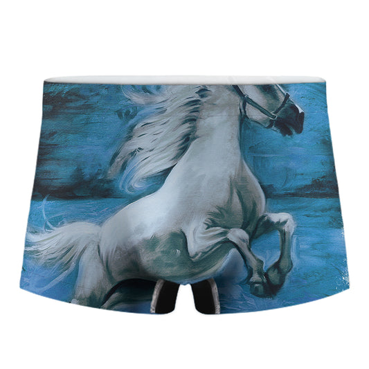White Horse Painting Print Men's Boxer Briefs