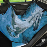 White Horse Painting Print Pet Car Back Seat Cover