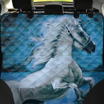 White Horse Painting Print Pet Car Back Seat Cover