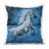 White Horse Painting Print Pillow Cover