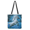 White Horse Painting Print Tote Bag