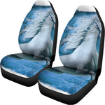 White Horse Painting Print Universal Fit Car Seat Covers
