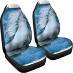White Horse Painting Print Universal Fit Car Seat Covers