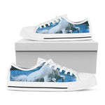 White Horse Painting Print White Low Top Shoes