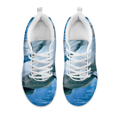 White Horse Painting Print White Sneakers