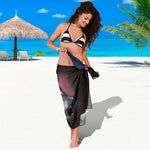 White Horse Portrait Print Beach Sarong Wrap