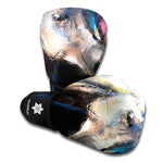 White Horse Portrait Print Boxing Gloves