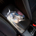 White Horse Portrait Print Car Center Console Cover