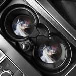 White Horse Portrait Print Car Coasters