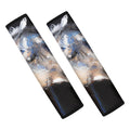 White Horse Portrait Print Car Seat Belt Covers