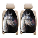 White Horse Portrait Print Car Seat Organizers