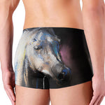 White Horse Portrait Print Men's Boxer Briefs