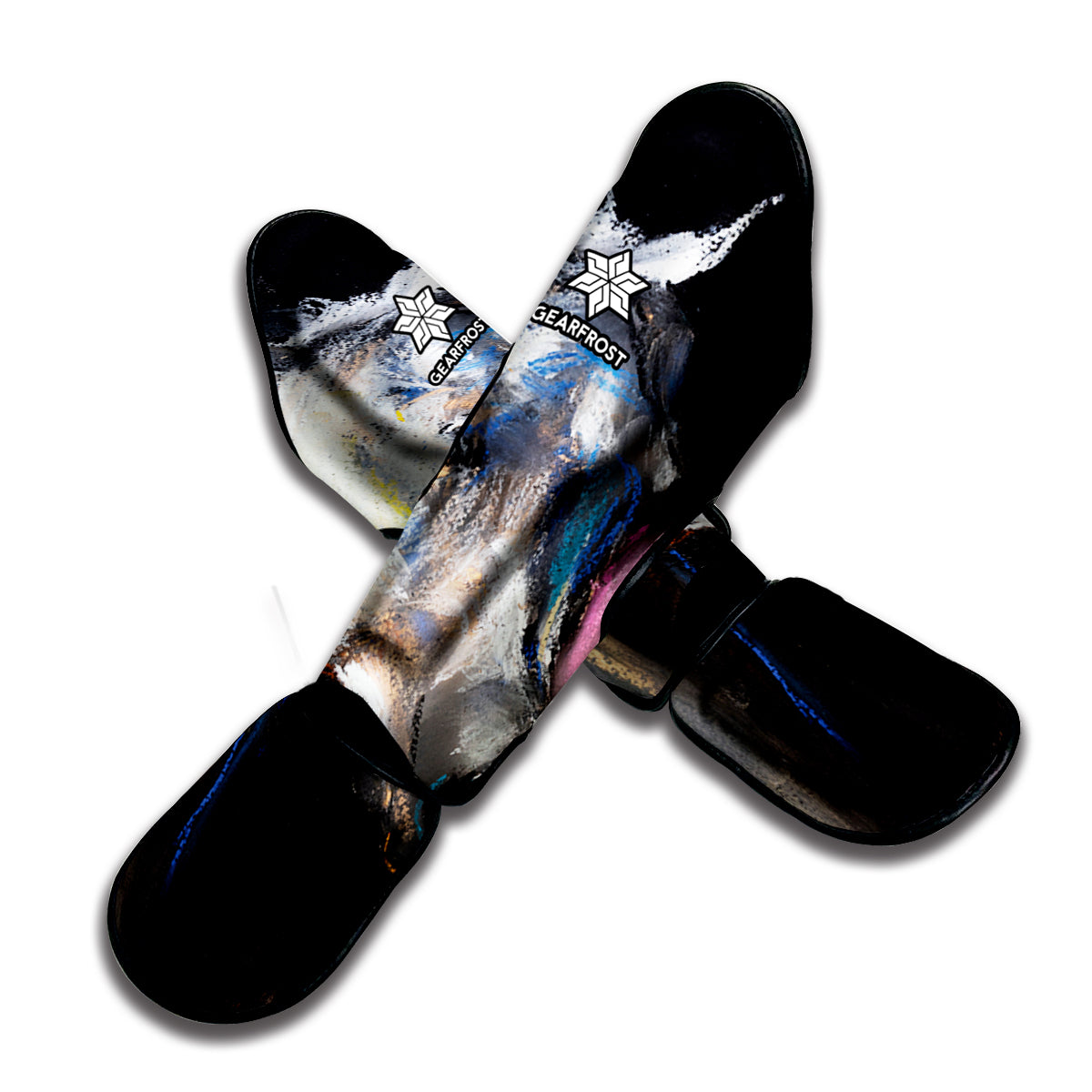 White Horse Portrait Print Muay Thai Shin Guard