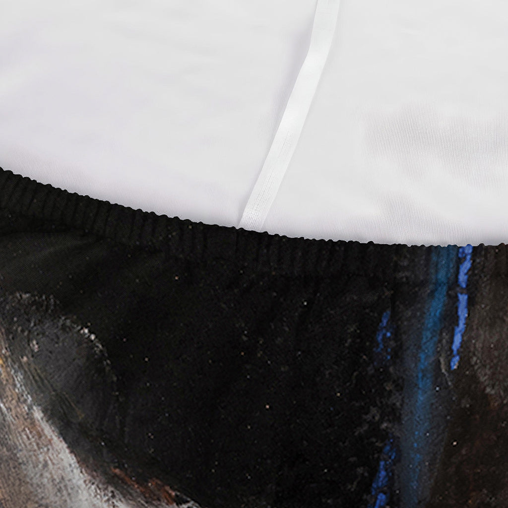 White Horse Portrait Print Sofa Cover