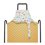 White Ice Cream Melted Print Apron