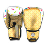White Ice Cream Melted Print Boxing Gloves