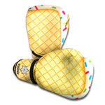 White Ice Cream Melted Print Boxing Gloves