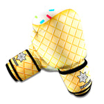 White Ice Cream Melted Print Boxing Gloves