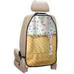 White Ice Cream Melted Print Car Seat Organizers