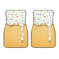 White Ice Cream Melted Print Front Car Floor Mats