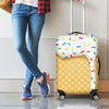 White Ice Cream Melted Print Luggage Cover