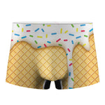 White Ice Cream Melted Print Men's Boxer Briefs