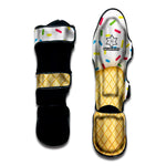 White Ice Cream Melted Print Muay Thai Shin Guard
