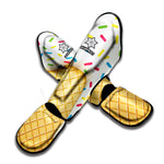 White Ice Cream Melted Print Muay Thai Shin Guard