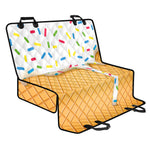 White Ice Cream Melted Print Pet Car Back Seat Cover