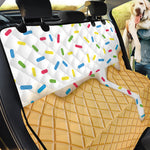 White Ice Cream Melted Print Pet Car Back Seat Cover
