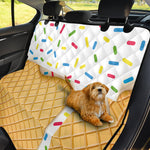 White Ice Cream Melted Print Pet Car Back Seat Cover
