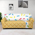 White Ice Cream Melted Print Sofa Cover