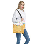 White Ice Cream Melted Print Tote Bag