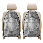 White Kaleidoscope Print Car Seat Organizers