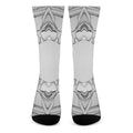 White Kaleidoscope Print Crew Socks