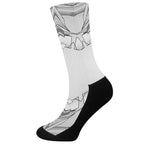 White Kaleidoscope Print Crew Socks