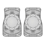 White Kaleidoscope Print Front Car Floor Mats