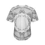 White Kaleidoscope Print Men's Baseball Jersey
