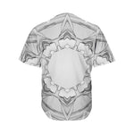 White Kaleidoscope Print Men's Baseball Jersey